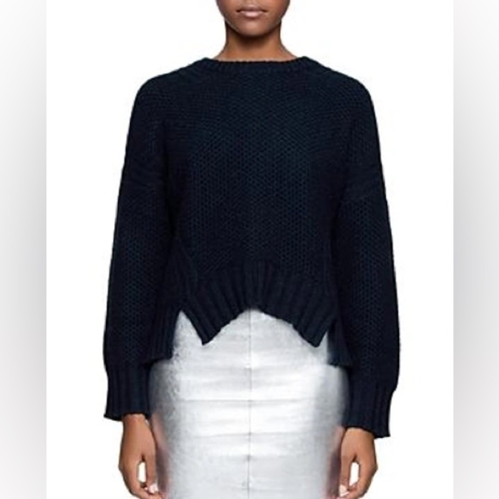 Zadig & Voltaire Mark deluxe cashmere sweater ink navy XS NWOT